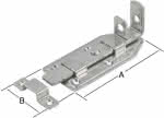 Edelstahl Türschlossriegel gerade / A2,L:120 x B:56 mm (VE=5)