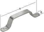 Edelstahl Handgriff / A2,L: 160 x B:20 mm (VE=5)