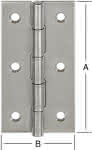 Edelstahl Scharnier / schmal / A2,B:26 x H:40 x S:0,9 mm (VE=50)