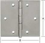 Edelstahl Scharnier / käntig / A2,B:70 x H:70 x S:1,2 mm (VE=10)
