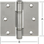 Edelstahl Türscharnier / A2,B:85 x H:90 x S:2,5 mm (VE=2)