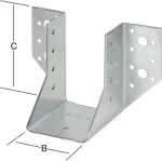Balkenschuh / außen / verz.,80 x 120 mm (VE=10)