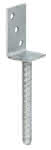 Pfostenträger L-Form / feuerverz.,40 x 80 mm / Riffeldolle 150 mm (VE=10)