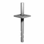 Pfostenträger / mit Zapfen / feuerverz.,Platte: 80 x 80 mm / Dolle: 200 mm