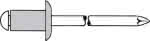 Gesipa Blindniete Alu / Stahl Flachrundkopf,3,2 x 8,0 mm / 3,5 - 5,0 mm (VE=500)