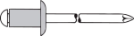 Gesipa Blindniete Alu / Stahl Flachrundkopf,4,0 x 12,0 mm / 6,5 - 8,5 mm (VE=500)