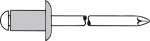Gesipa Blindniete Alu / Stahl Flachrundkopf,4,0 x 14,0 mm / 8,5 - 10,5 mm (VE=500)