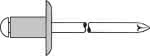 Gesipa Blindniete Alu / Stahl Großkopf,4,8 K16 x 12,0 mm / 6,0 - 8,0 mm (VE=250)
