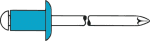 Gesipa Blindniete Edelst. A2 Flachrundkopf,4,8 x 10,0 mm / 4,0 - 6,0 mm (VE=500)