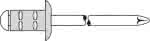 Gesipa PolyGrip Niete Alu / Stahl Flachrundkopf,4,8 x 15,0 mm / 4,5 - 11,0 mm (VE=500)