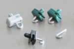 Spanndrahthalter PVC / grün,mit Edelstahlhaken A2