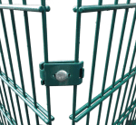 Eckverbinder für Doppelstabmatten / grün,inkl. Befestigungsmaterial