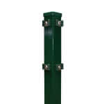 Eck-Basispfosten 60 x 60 mm RAL6005 moosgrün,2250 mm f. Matte 1630 mm / m. Kunststoffkappe