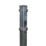 Eck-Basispfosten 60 x 60 mm feuerverzinkt,2600 mm f. Matte 2030 mm / m. Kunststoffkappe