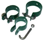 Strebenschelle verz. u. grün beschichtet,Ø 38 mm