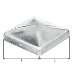 Pfostenkappe für Holzpfosten / feuerverzinkt,120 x 120 mm