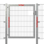 Hadra Torpfosten (Anschlag) / feuerverzinkt,100 x 100 x 2000 mm / für Torhöhe 1400 mm