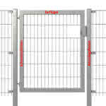 Hadra Torflügel / feuerverzinkt,Rahmen: 60 x 40 mm / (8/6/8) / BxH: 1000 x 1200 mm,180 Grad Öffnung