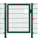 Hadra Torflügel / RAL6005 moosgrün,Rahmen: 60 x 40 mm / (8/6/8) / BxH: 1000 x 800 mm,180 Grad Öffnung