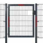 Hadra Torflügel / RAL7016 anthrazit,Rahmen: 60 x 40 mm / (8/6/8) / BxH: 1000 x 1000 mm,180 Grad Öffnung