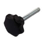 PVC-Sterngriff DIN6336A,M6 AG x 40 mm / Ø 32 mm