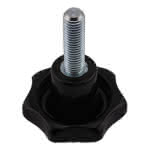 PVC-Sterngriff DIN6336A,M12 AG x 40 mm / Ø 63 mm