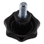 PVC-Sterngriff DIN6336A,M12 AG x 25 mm / Ø 63 mm