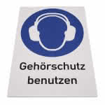 Kunststoff Gebotsschild / 400 x 250 mm,Gehörschutz tragen