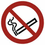 Kunststoff Verbotsschild / Ø 200 mm,Rauchen verboten (Symbol)