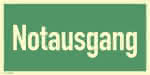 Kunststoff Rettungsschild / 297 x 148 mm," Notausgang " (Symbol),langnachleuchtend