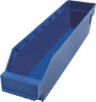 Kleinteilekasten aus Polypropylen / blau,(LxBxH) 400x90x95 mm (VE=40)