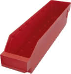 Kleinteilekasten aus Polypropylen / rot,(LxBxH) 400x90x95 mm (VE=40)