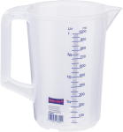 PP-Messkanne mit Griff,1,0 ltr / transparent / lebensmittelgeeignet