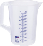 PP-Messkanne mit Griff,2,0 ltr / transparent / lebensmittelgeeignet