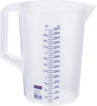 PP-Messkanne mit Griff,3,0 ltr / transparent / lebensmittelgeeignet