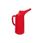 PP-Ölmaßgefäss mit Griff + Trichterhaube,3,0 ltr / rot