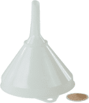 HDPE-Fasstrichter mit Sieb,253 mm Ø / natrufarben / ohne Stutzen