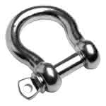 Edelstahl Schäkel geschweift A4,8 mm / ca. 600 kg (VE=50)