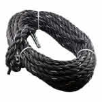 Allzweckseil PP / schwarz / Karabiner+Öse,14,0 mm Ø / max. 285 kg. (Rolle=25 mtr.)