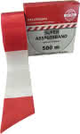 Folien-Absperrband rot/weiß,500 mtr. Abrollkarton