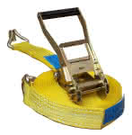 Zurrgurt m. Druckratsche u. Spitzhaken,50 x 6000 mm / 2 tlg. / LC 2500-5000 daN,EN12195-2