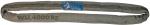 Rundschlinge m. Einfachmantel / grau,6000 mm Umfang / 4000 kg,EN1492-2