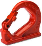 Anschweiß Baggerhaken GK8,Rot-lackiert m. Sicherungsfalle 2.0 To.