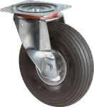 Transportgeräte-Lenkrolle / Ø 260 mm / 200 kg,Stahlblech / luftbereift / Rollenlager