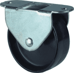 Kasten-Bockrolle / Ø 30 mm / 40 kg,Stahlblech / Kunststoff / Gleitlager