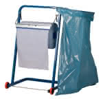 Bodenständer f. Putzpapier,fahrbar mit Sackhalter,H900 x B400 x T440 mm