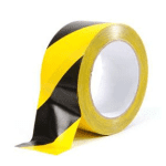 PVC Warnklebeband / gelb-schwarz,60 mm x 66 mtr. (VE=30)