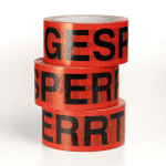 PVC Warnklebeband / rot / "Gesperrt",50 mm x 66 mtr. (VE=36)
