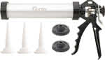 Fortis Profi Schubpistole 310 ml.,m. Kolben u. 3 Düsen / geschlossen