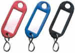 Schlüsselanhänger / PVC,m. Loch/S-Haken / blau (VE=100)